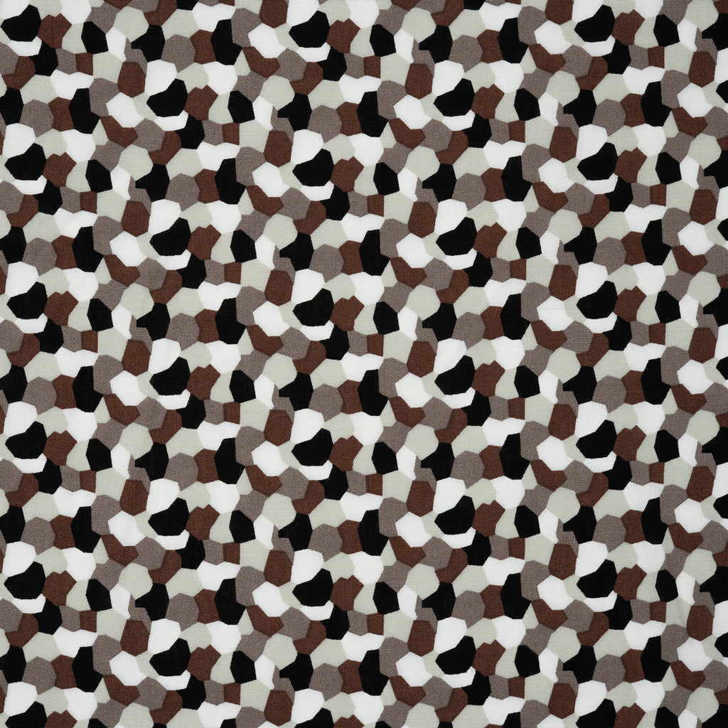 Viskose Kleine Mosaik Steinchen Sand Braun Beige Creme | Stoffwerk