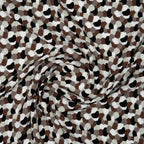 Viskose Kleine Mosaik Steinchen Sand Braun Beige Creme | Stoffwerk