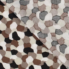 Viskose kleine Mosaik Steinchen sand braun beige creme