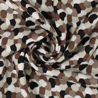 Viskose kleine Mosaik Steinchen sand braun beige creme