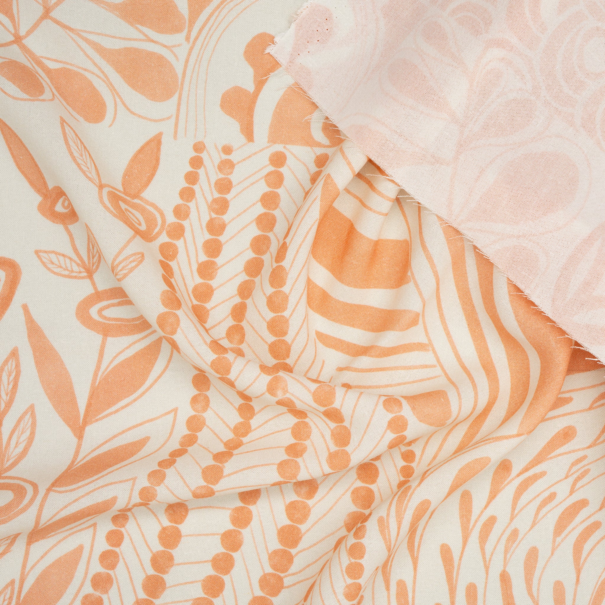 Viskose Leinen Abstraktes Patchwork-Design