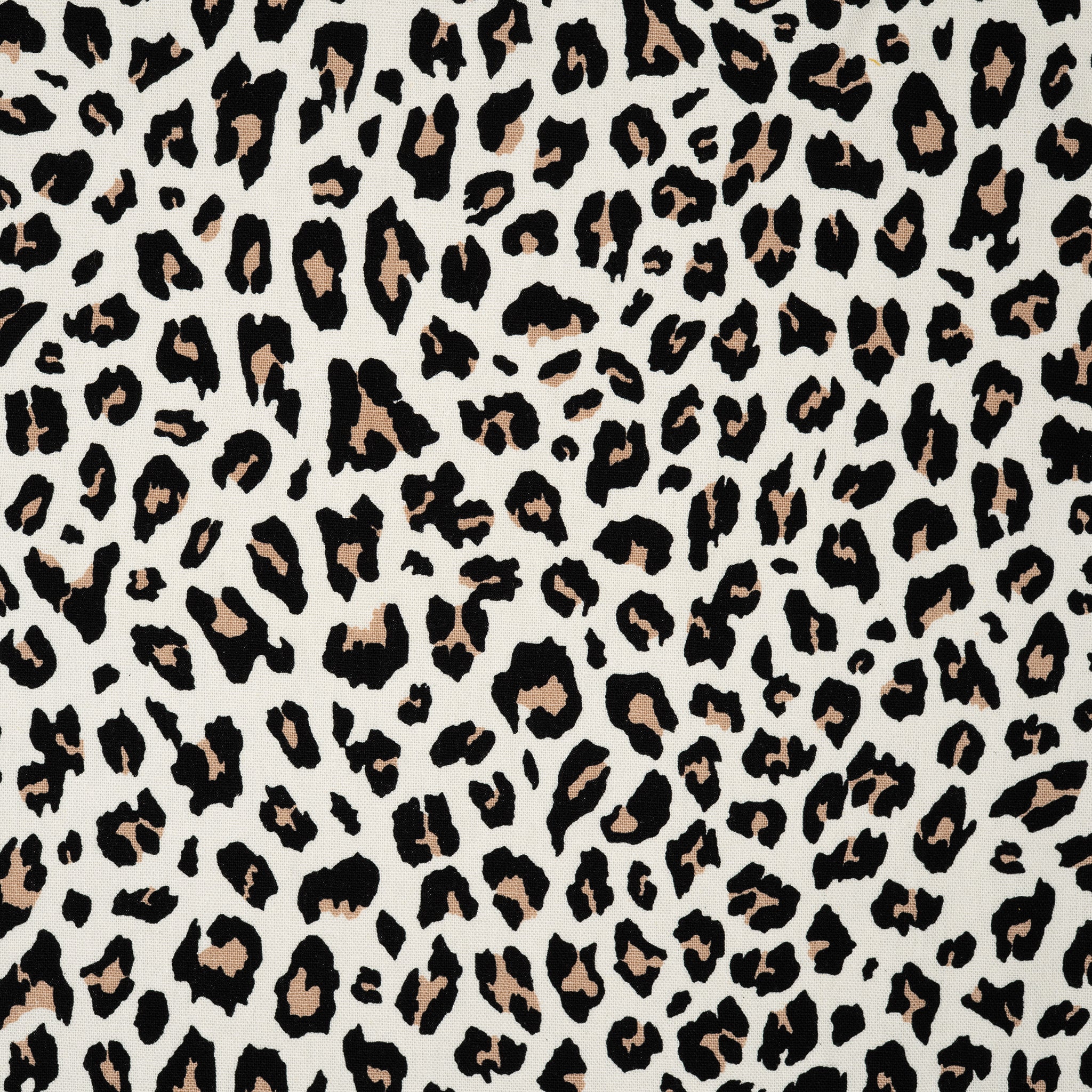 Viskose Leinen Leo Beige Schwarz | Stoffwerk