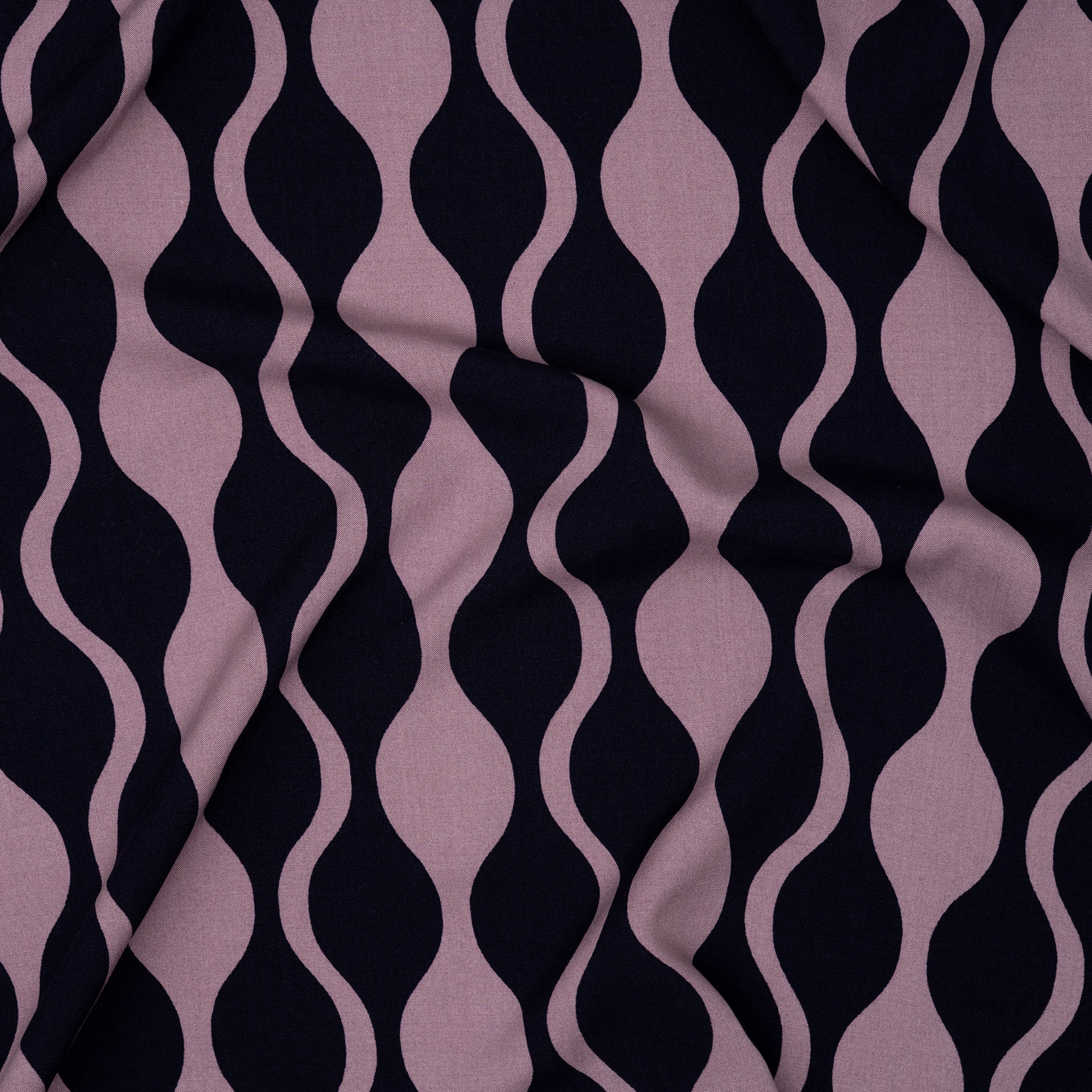 Viskose Lenzing Ecovero Abstrakt Navy Mauve | Stoffwerk