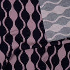 Viskose Lenzing Ecovero Abstrakt Navy Mauve | Stoffwerk