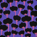 Viskose Lenzing Ecovero Abstrakte Bäume Lila