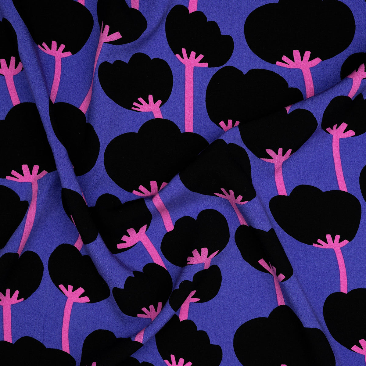 Viskose Lenzing Ecovero Abstrakte Bäume Lila | Stoffwerk