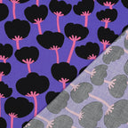 Viskose Lenzing Ecovero Abstrakte Bäume Lila