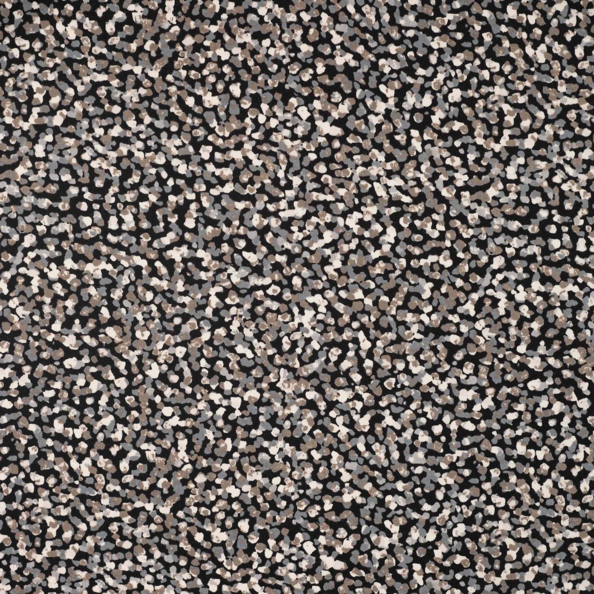 Viskose Sprenkel grau beige schwarz creme