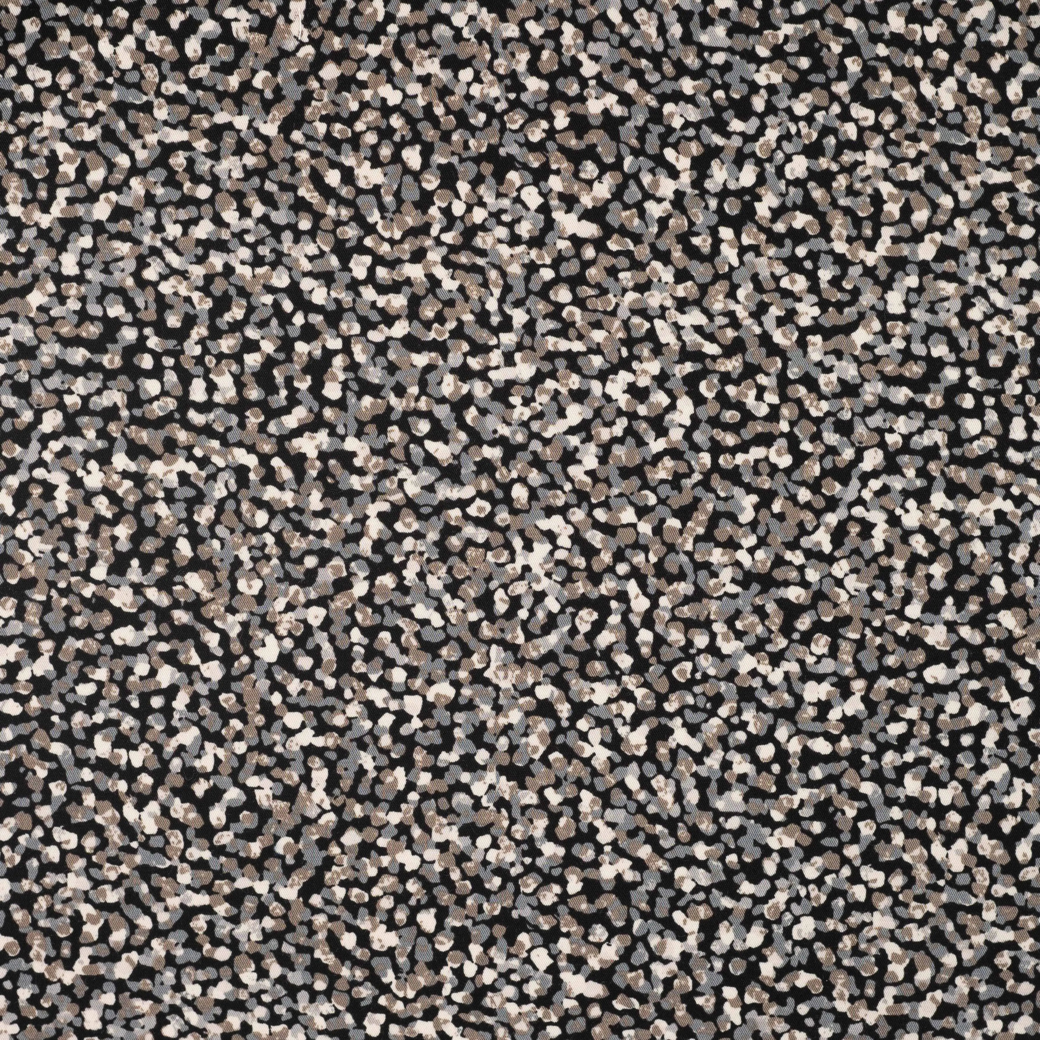 Viskose Sprenkel grau beige schwarz creme