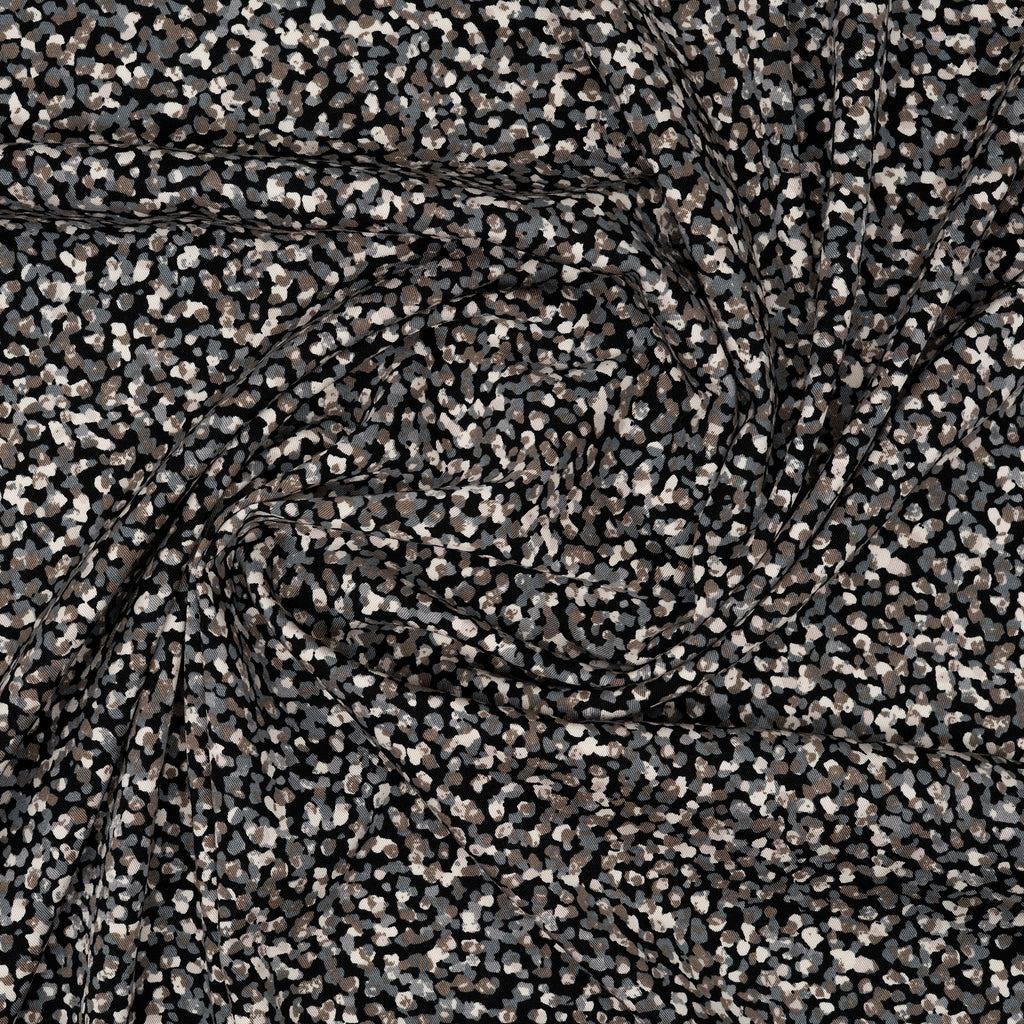 Viskose Sprenkel Grau Beige Schwarz Creme | Stoffwerk