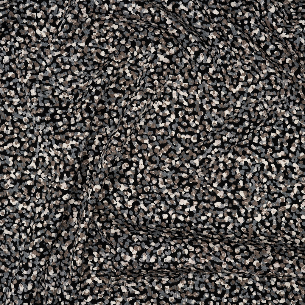 Viskose Sprenkel Grau Beige Schwarz Creme | Stoffwerk