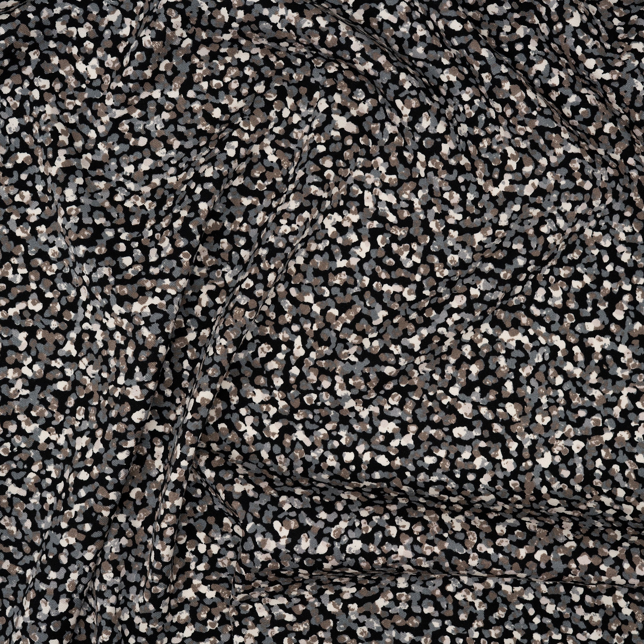 Viskose Sprenkel Grau Beige Schwarz Creme | Stoffwerk