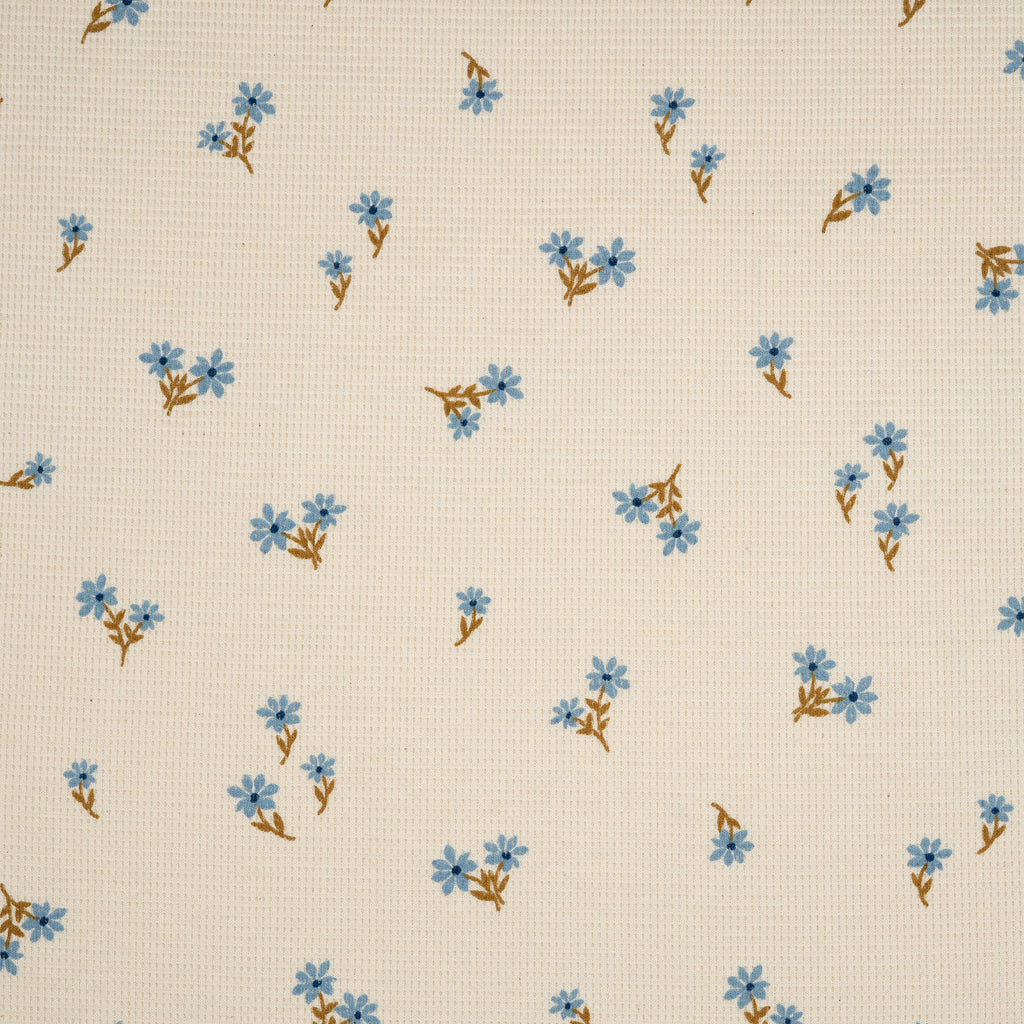 Waffelstrick Blumen Natur
