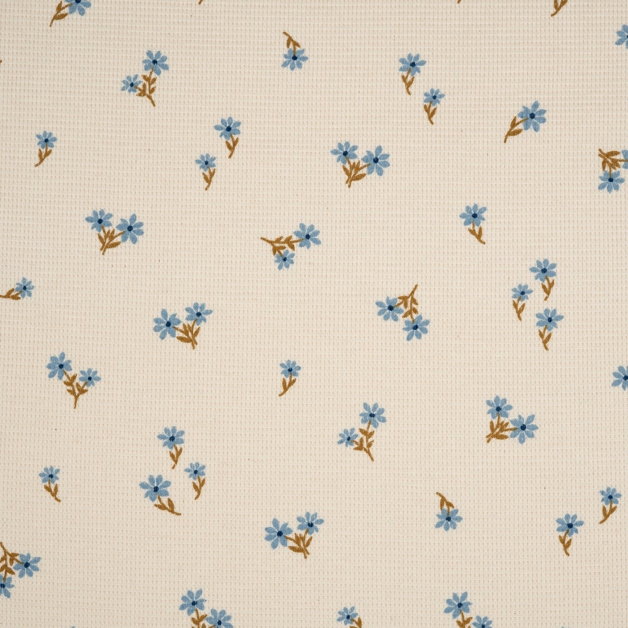 Waffelstrick Blumen Natur