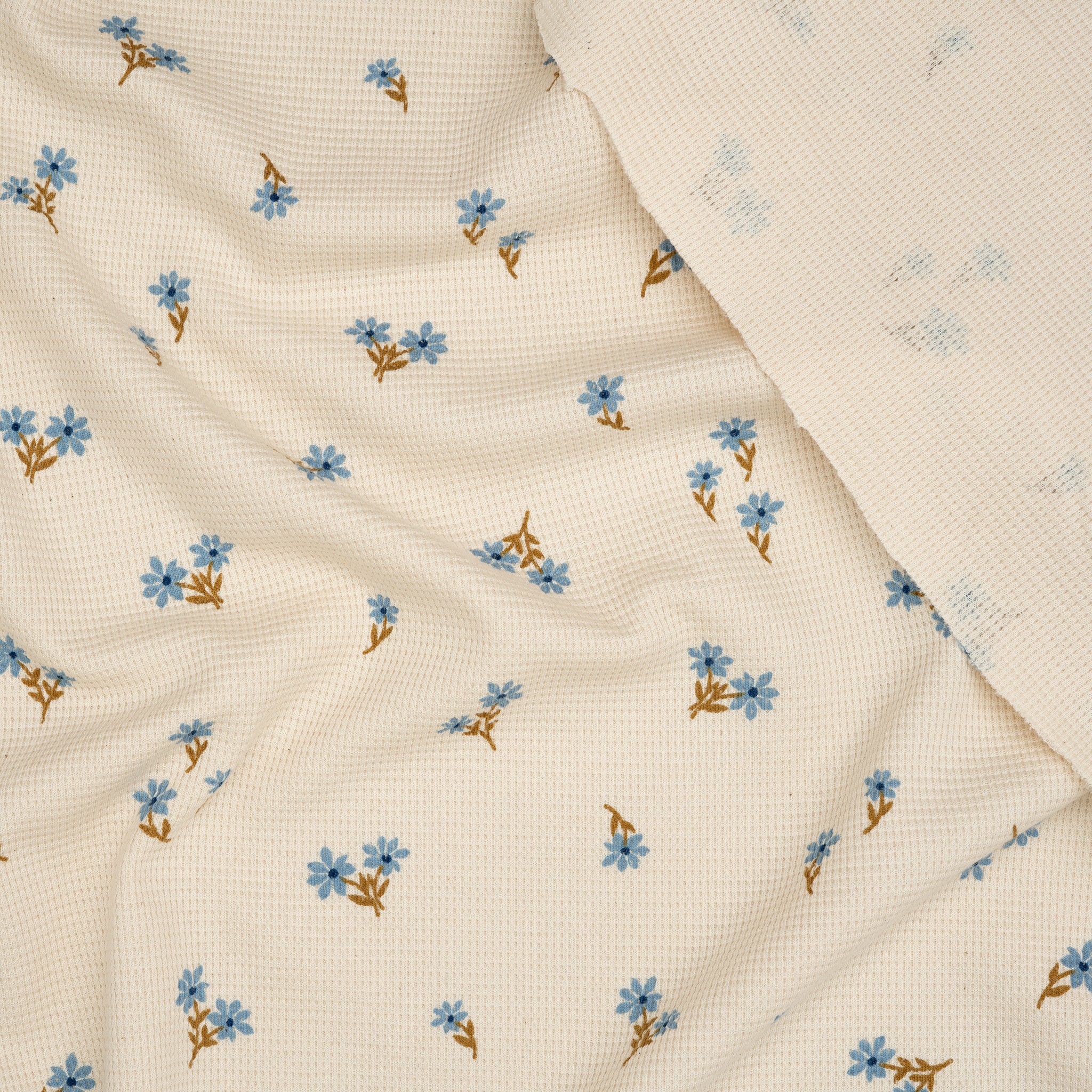 Waffelstrick Blumen Natur